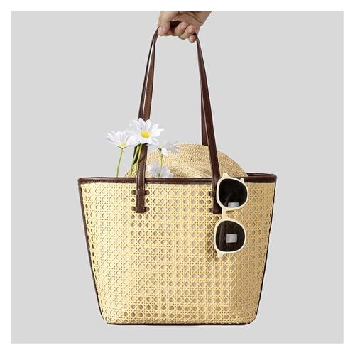 Fashion Bag Rattan Woven Women Shoulder Bags Casual Summer Beach Handbags Large Capacity Tote Purse4