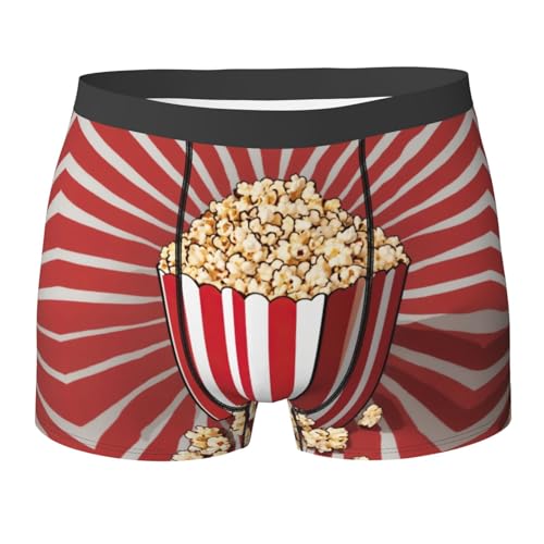 Popcorn Print Mens Underwear,Boxer Briefs for Men Pack, Mens Boxer Briefs
