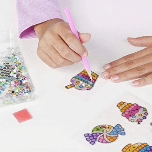 Fadgesy Diamond Painting Kit For Kids,5D Diy Diamond Painting Stickers,Kids For Boys And Girls Ages 4-8,6-12 Birthday Gifts For Girl (Ad-Icecream Animals 24Pcs) #TOP5