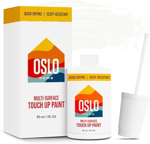Touch Up Paint, Bright White, 1oz, Satin, w/brush in bottle, Quic...