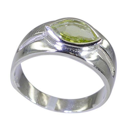 Bague promesse péridot véritable en argent le cadeau d'anniversaire idéal