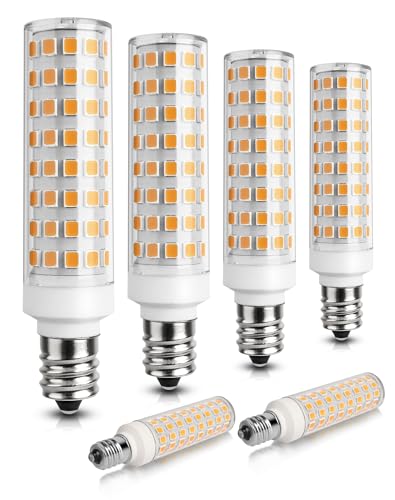 GOHDLAMP E12 LED Bulb 100 Watt Equivalent - 6 Pack Warm White 2700K Candelabra Light Bulbs 9W 1200LM Non-Dimmable for Chandelier Ceiling Fan Pendant Lighting