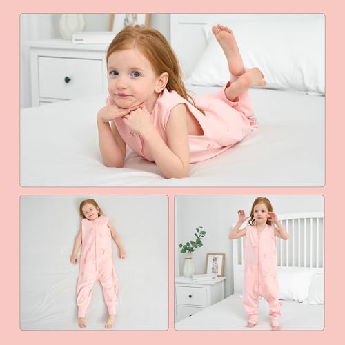 Image of LAT Baby Sleep Sack,Summer Toddler Cotton Sleep Sacks with Legs,Dinosaur for Boys Girls,Baby Wearable Blanket with Zipper