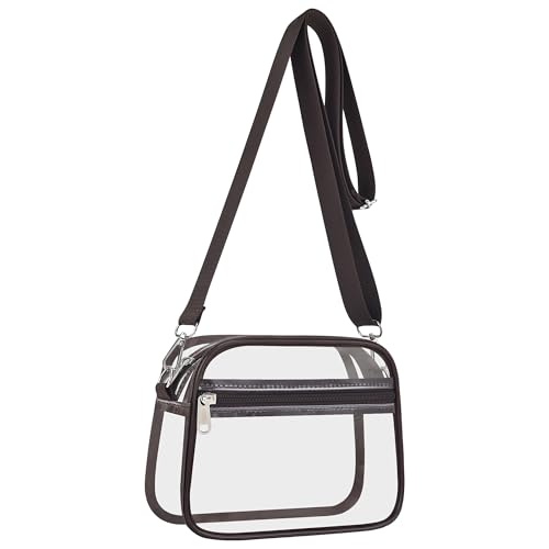 Image of Clear Bag for Stadium Events Clear Sports Fan Handbags Purses with Adjustbale Strap for Concerts Festivals Game Day