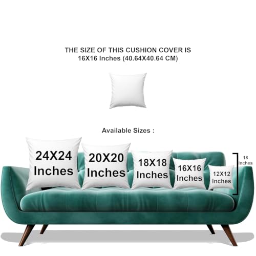 Image of Decorative Satin Sofa Cushion Covers Set of 5, 16 x 16 Inches, Multicolor Floral Printed Pillow Covers for Living Room, Bedroom, Couch & Sofa, Soft Glossy Fabric, Zipper Closure