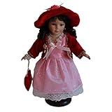 Porzellan Victoria Doll, ausgefallener Hut mit Blume, dieses schöne viktorianische Mädchen ist eine großartige Ergänzung für die Porzellanpuppensammlung.
