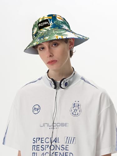 Image of Packable Reversible Printed Bucket Hat Unisex for Men Women Beach Fisherman Cap