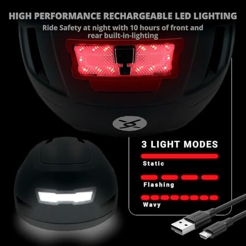 Image of XNITO Bike Helmet with LED Lights - Urban Bicycle Helmet for Adults, Men & Women - CPSC & NTA-8776 Dual Certified - Class 3 E-Bikes, Scooters, Onewheel, Commuter, Mountain