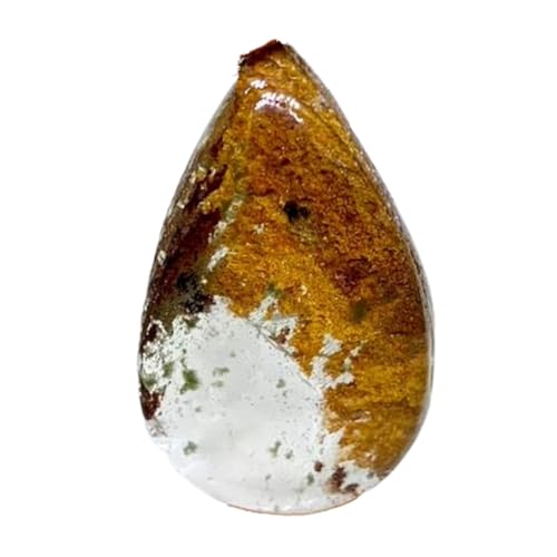Cabochon poire en quartz de jardin naturel de 31x18x8mm pour création de bijoux uniques GH_NAT_03368