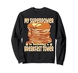 Photo Gallery amanti dei pancake il mio superpotere è costruire una torre felpa Photo Gallery amanti dei pancake il mio superpotere è costruire una torre felpa