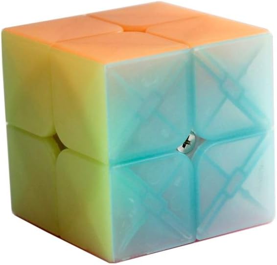 OJIN Qidi S 2x2 Cube Stickerless 2x2x2 Jelly Color Design Smooth Puzzle