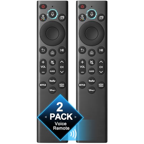 【2 Pack】 Voice Remote Replacement for Samsung-TV-Remote-Control, Compatible with All Samsung Frame Neo QLED UHD 4K 8K Series Smart TVs with Voice Control and 2-Year Warranty