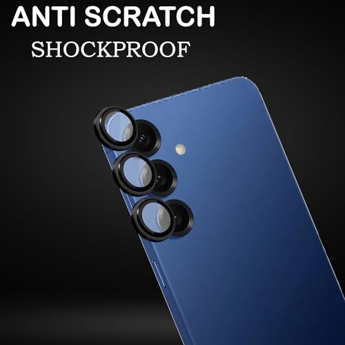 Image of amazon basics Camera Glass Lens Protector Ring for Samsung Galaxy S26 Plus 5G Case Friendly with Edge to Edge Coverage and Easy Installation (Black)