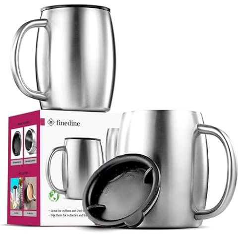 GARUET Insulated Stainless-Steel Coffee Mug Set Cover