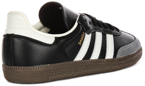 Image of adidas Samba OG Women's Shoes, Core Black /Off White /Gold Metallic, Size 5.5