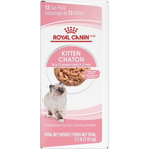 Royal Canin Feline Health Nutrition Kitten Thin Slices in Gravy Canned Cat Food, 3 oz can (12-Count) image 2