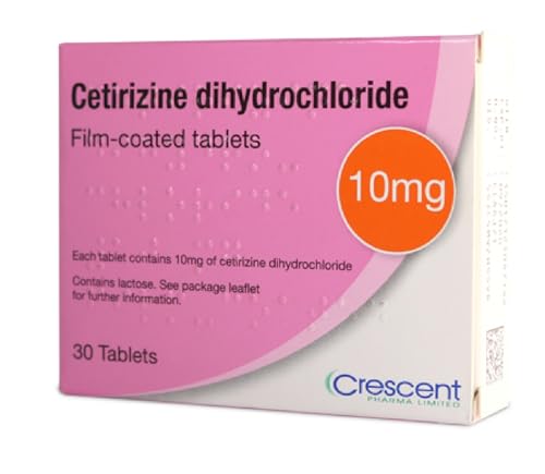 Cetirizine Dihydrochloride 10mg Film-Coated Tablets One a Day Hay Fever and Allergy Relief (6)