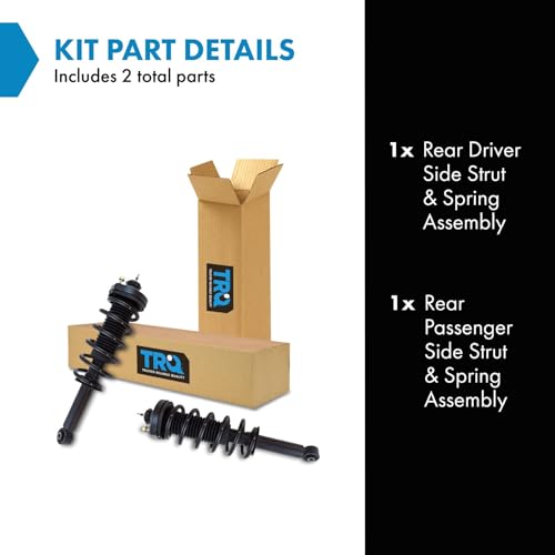 Image of TRQ Rear Driver and Passenger Side Strut and Spring Assembly Set | For 09-19 Dodge Journey