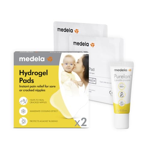 Medela Nipple Rescue Kit, Purelan Lanolin Nipple Cream 7g + 2 Hyd...
