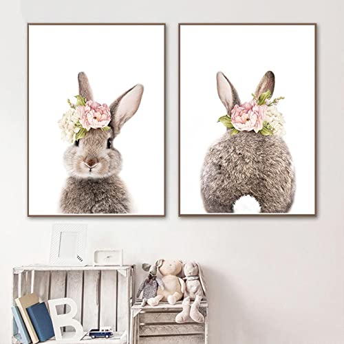 Affiche de lapin et animaux tendres pour sublimer la chambre de bébé