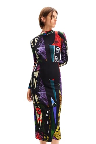 desigual dress long sleeves Women's M. Christian Lacroix Arty Midi Black at Amazon Women's Clothing store this dress guarantees comfort COLOR:Teal Print Homecoming dress with bowknot Ruffled Lace High-Low Plus
