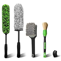 Preciva Car Cleaning Kit, 5pcs Autoobile Detailing Wheel Brush Washing ToolKit With Car Cleaner