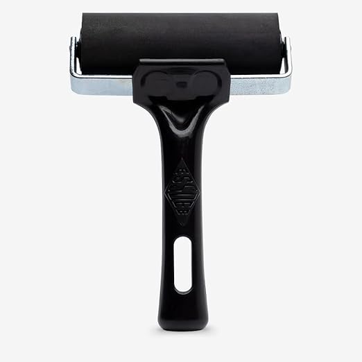 ESSDEE Deluxe Hard Rubber Block Printing Roller for Crafts 100mm
