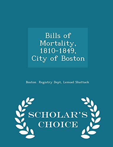 Bills of Mortality, 1810-1849, City of Boston -... 1296094537 Book Cover