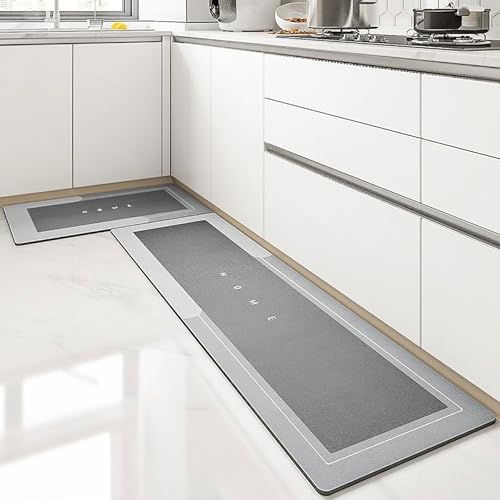Tapis de sol super absorbant et antidérapant grand format pour salle de bain