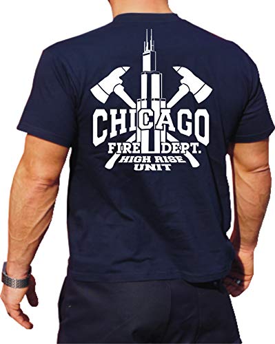 Chicago FIRE Dept. Illinois, tricolore (Gold Edition), bleu marine, bleu, S