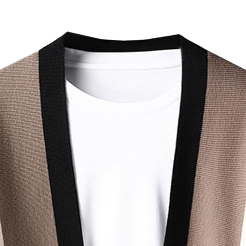 Men's Cardigan Fashion Stripe Print Sweater Open Front Loose Fit Soft Sweater Knitted Long Sleeve Casual Sweaters2