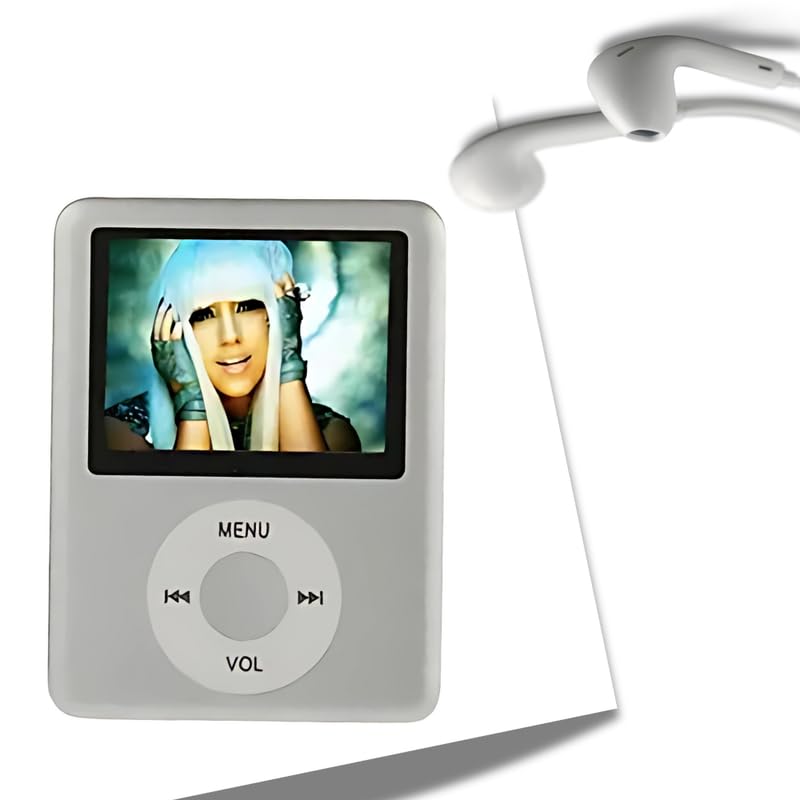 Image of Drumstone (Summer Season with 15 Years Warranty) Silver MP4 Player with 1.8 Inch LCD Display, Portable Digital Media Player, Lossless Audio, Expandable Storage up to 64GB
