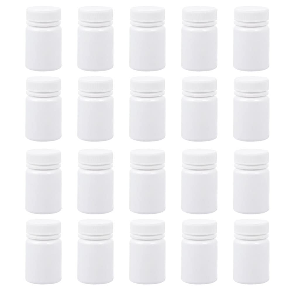 Healeved 30 Piezas Botella Transparente Rellenable Pastillas Polietileno Viaje