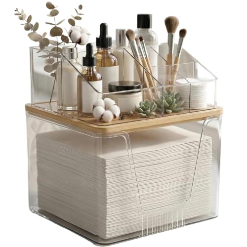 Distributeur serviettes visage acrylique transparent haut de gamme