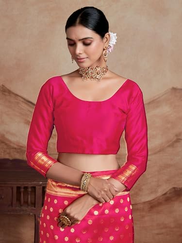Image of EthnicJunction Women's Silk Blend Woven Paithani saree With Blouse Piece | Wedding Saree | Heavy Saree