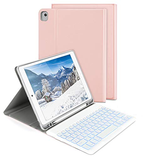 Ipad Air 2019 Funda con Teclado Español para iPad 10.2' 2021/2019 / 2020/ iPad Air 3 10.5'/iPad Pro 10.5', Teclado Desmontable 7 Colores...
