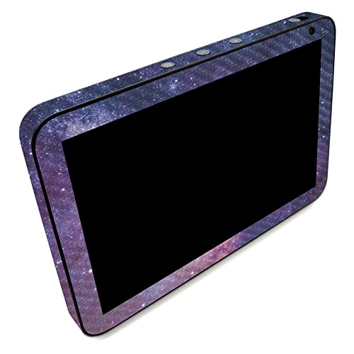 Image of MightySkins Carbon Fiber Skin Compatible with Amazon Echo Show 8 (Gen 2) - Violet Stars | Protective, Durable Textured Carbon Fiber Finish | Easy to Apply | Made in The USA