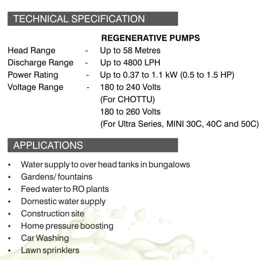 Image of Kirloskar JALRAAJ ULTRA 0.5HP Water Pump with plumbing Accessories, 5 way connector, Pressure Switch, Pressure Guage single phase