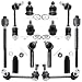 Detroit Axle - 14PC Front Upper Lower Ball Joints, Front Rear Sway Bars, Inner Outer Tie Rods and Rack Boots for 2003-2009 Toyota 4Runner - [2003-2009 Lexus GX470]