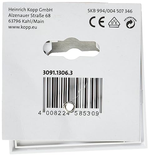 Kopp 309113063 Malta Abdeckrahmen für Senkrechte und waagerechte Montage 1-Fach, Arktis