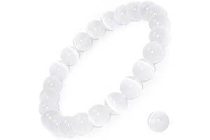 Natural Selenite Bracelet: 7.5" Healing Crystal Charm