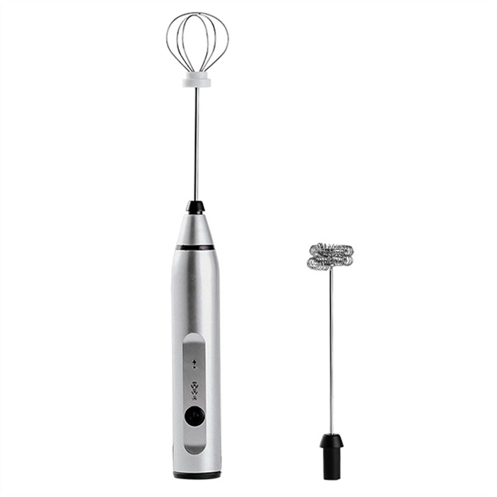 Mezclador de Mano inalámbrico Mildeo eléctrico Froth Foam Maker Mixer Coffee Bebida Drunking Wand 3 en 1 Portátil Recargable Handheld Hogar High Speed (Color : B-Black)