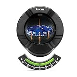 Ritchie SR-2 Venture Bulkhead Mount Sail Boat Compass with Clinometer - Black