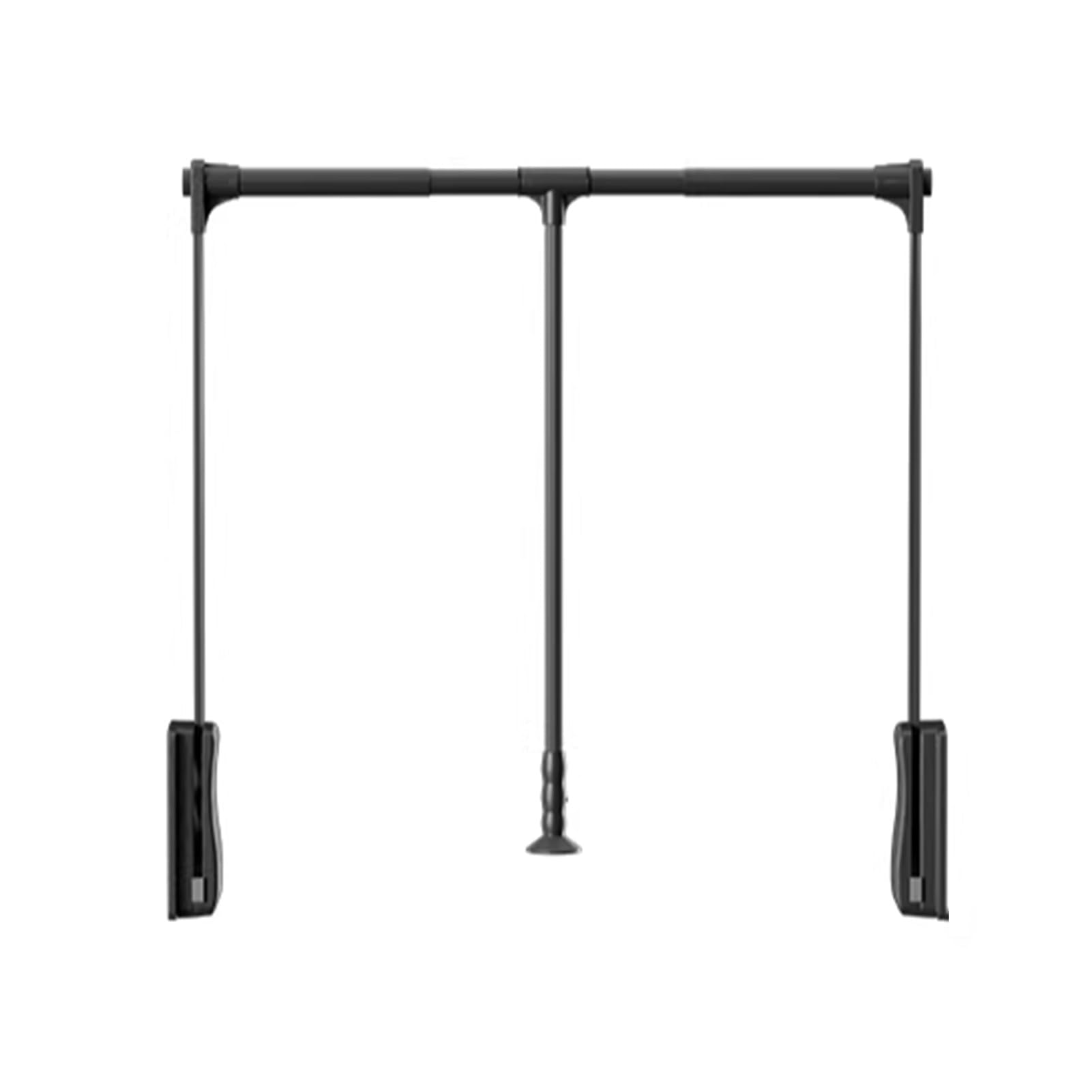 GTHTUHFD Adjustable Pull Down Closet Rod, Soft Close Wardrobe Lift Rail Organizer, Aluminum Alloy Tubing, 44 Lbs Load Capacity Black-550-700mm