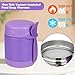 Pawtong10oz Soup Thermo for Hot Food Kids Insulated Food Jar,Thermo Hot Food Lunch Container, Width Mouth Stainless Steel Lunch Box for Kids with Spoon (Purple)
