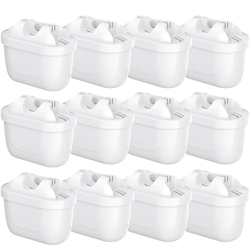 VILLAPOOL 12 Pack Wasserfilter kartuschen Kompatibel mit Brita Maxtra+ filterkartuschen, Ersatz für Maxtra Plus, Style, Mavea, Elemaris, Maxtra Pro All-in-1,Kanne Wasserfilte,Reduziert PFAS/PFOA/PFOS