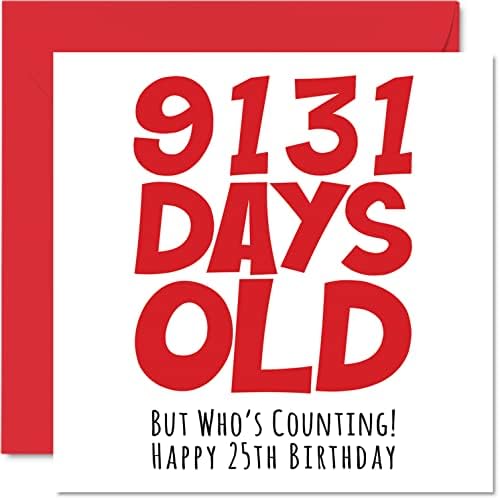 21st Birthday Card for Men Women Him Her - 7670 Days Old - Funny Adult Twenty-One Twenty-First Happy Birthday Card for Brother Sister Son Daughter Cousin, 145mm x 145mm Humour Joke Greeting Cards