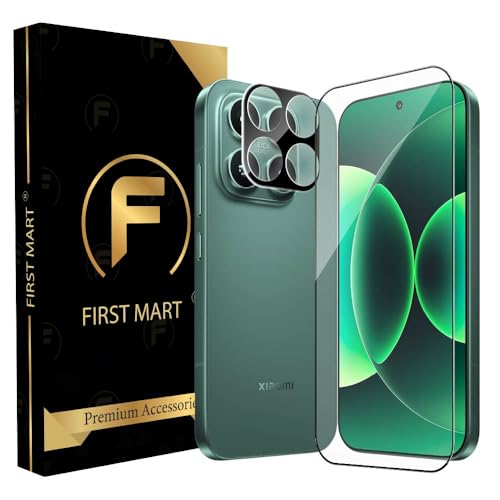 Image of FIRST MART Tempered Glass for Xiaomi 17 with Black Camera Lens Protector & Installation Kit | HD Clear, Edge-to-Edge, Scratch Resistant, Case-Friendly | Pack of 1