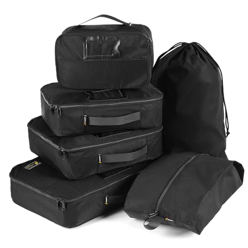 Tactical Packing Cubes 6 Packs Lightweight Luggage Set Packing for Outdoor Organization Travel Accessories Bag Utility Travel Storage Bag - Main Image