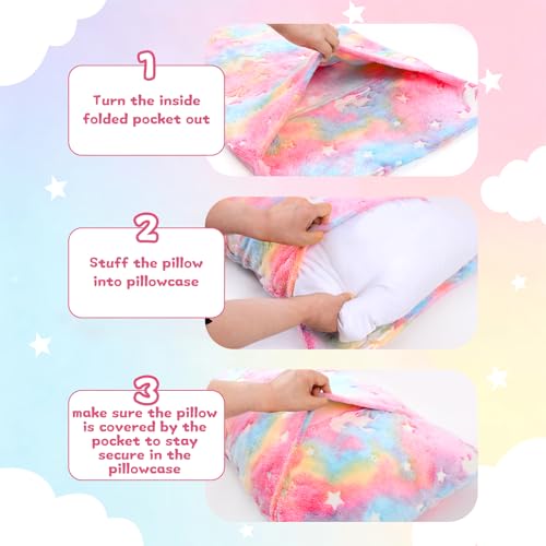Image of Cloele Body Pillow Cover for Kids,Glow in the Dark,21x54 in,Unicorns | Fit 21x54in and 20x54in,Long Pillow Cases,Full Length Pillow Case,Ultra Soft,Body Pillow Pillowcase for Kids Girls,Decorative